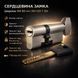 Цилиндр замка ШерЛок НК 80мм.(30х50) Т-SN ключ/поворотник профильный ключ сатин 0281 фото 1