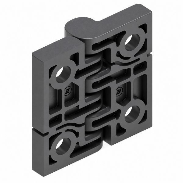 Петля накладна плоска Emka 50*50 мм чорна затискна листова 0887 фото