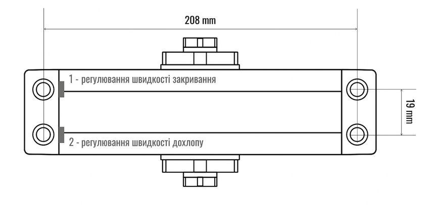Доводчик дверей Шерлок B5W 85-120 кг стандартна тяга білий 0242 фото Доводчик дверей Шерлок B5W 85-120 кг стандартна тяга білий 0242 фото