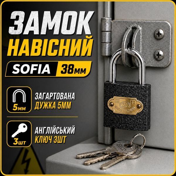 Навісний замок 38 мм 0843 фото Навісний замок 38 мм 0843 фото