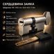 Циліндр замка Шерлок НК 100мм (60х40)-Т-SN ключ/поворотник профільний ключ сатин 0744 фото 1