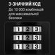 Замок навесной кодовый ZB 25 черный 0847 фото 4