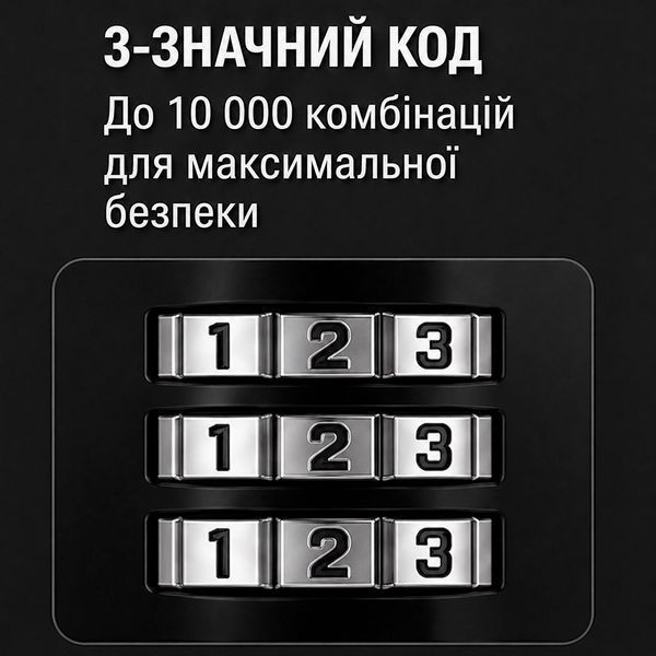Навісний кодовий замок ZB 35 чорний 0848 фото Навісний кодовий замок ZB 35 чорний 0848 фото