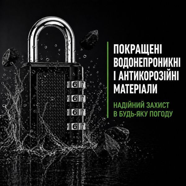 Навісний кодовий замок ZB 40 чорний 0849 фото
