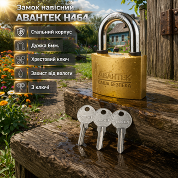 Замок навісний Авантек Н 464 (40 мм) 0113 фото