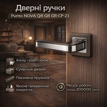 Ручка раздельная NOVA QR GR/CP-23 графит/хром 0264 фото