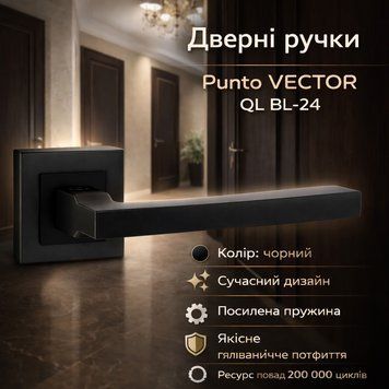 Ручка раздельная Punto VECTOR QL BL-24 черный 0271 фото