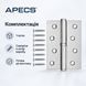 Петля дверна врізна APECS 100 75-B-Steel-CR-R хром права 0625 фото 2
