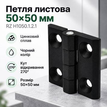Петля листовая 50х50 мм RZ H1050.1.2.1 0487 фото